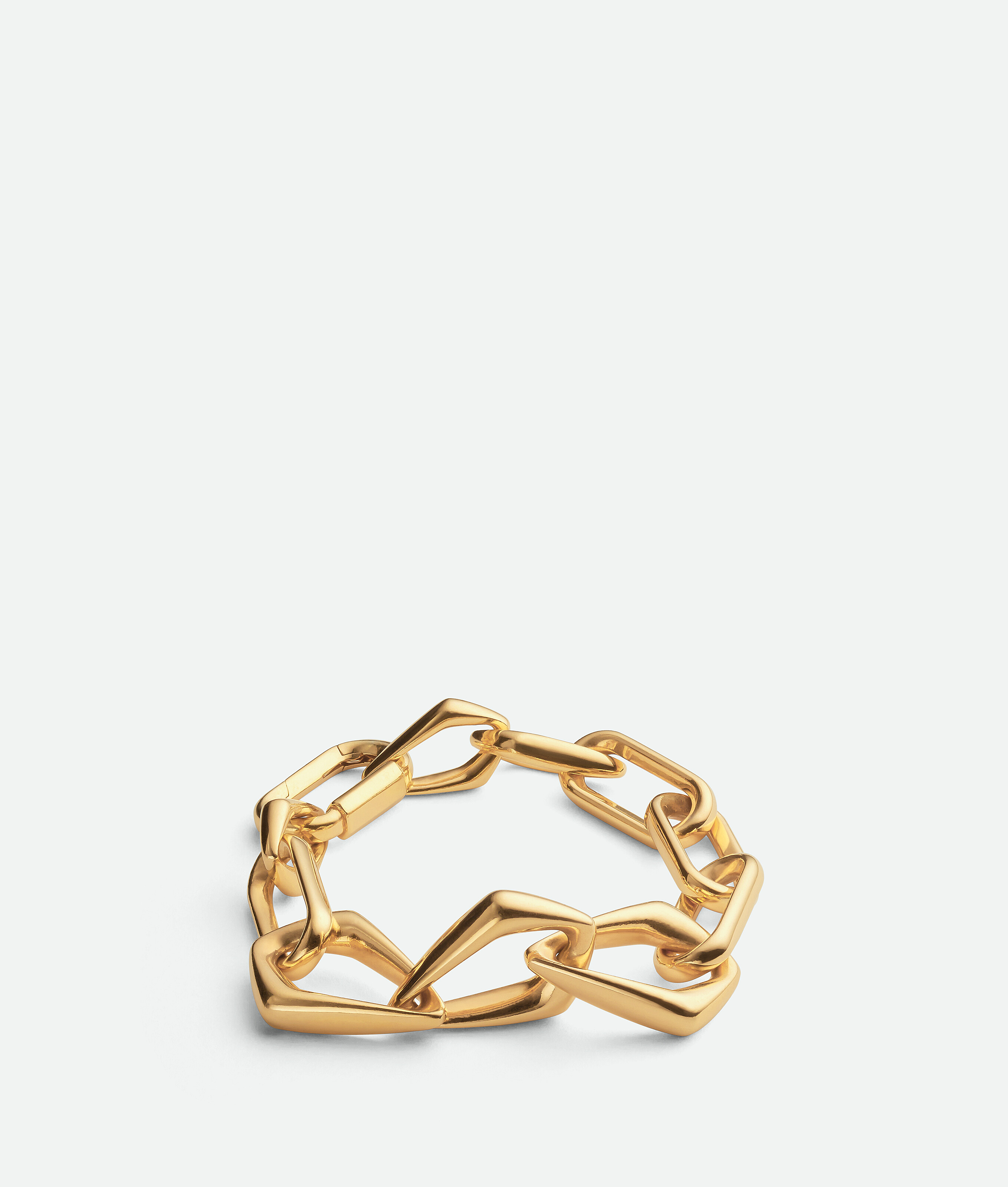 Shop Bottega Veneta Chain Bracelet In Yellow Gold