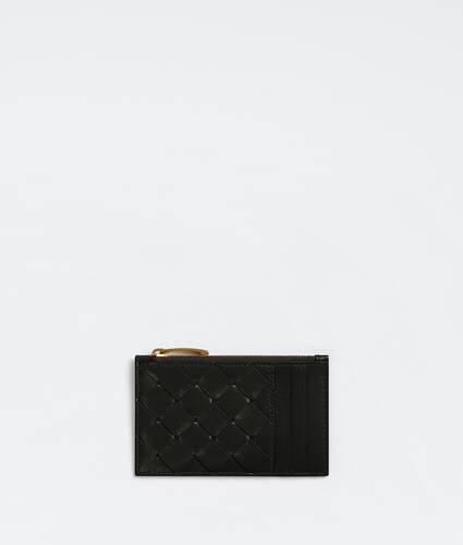 보테가 베네타 카드 지갑 Bottega Veneta zipped card case,BLACK