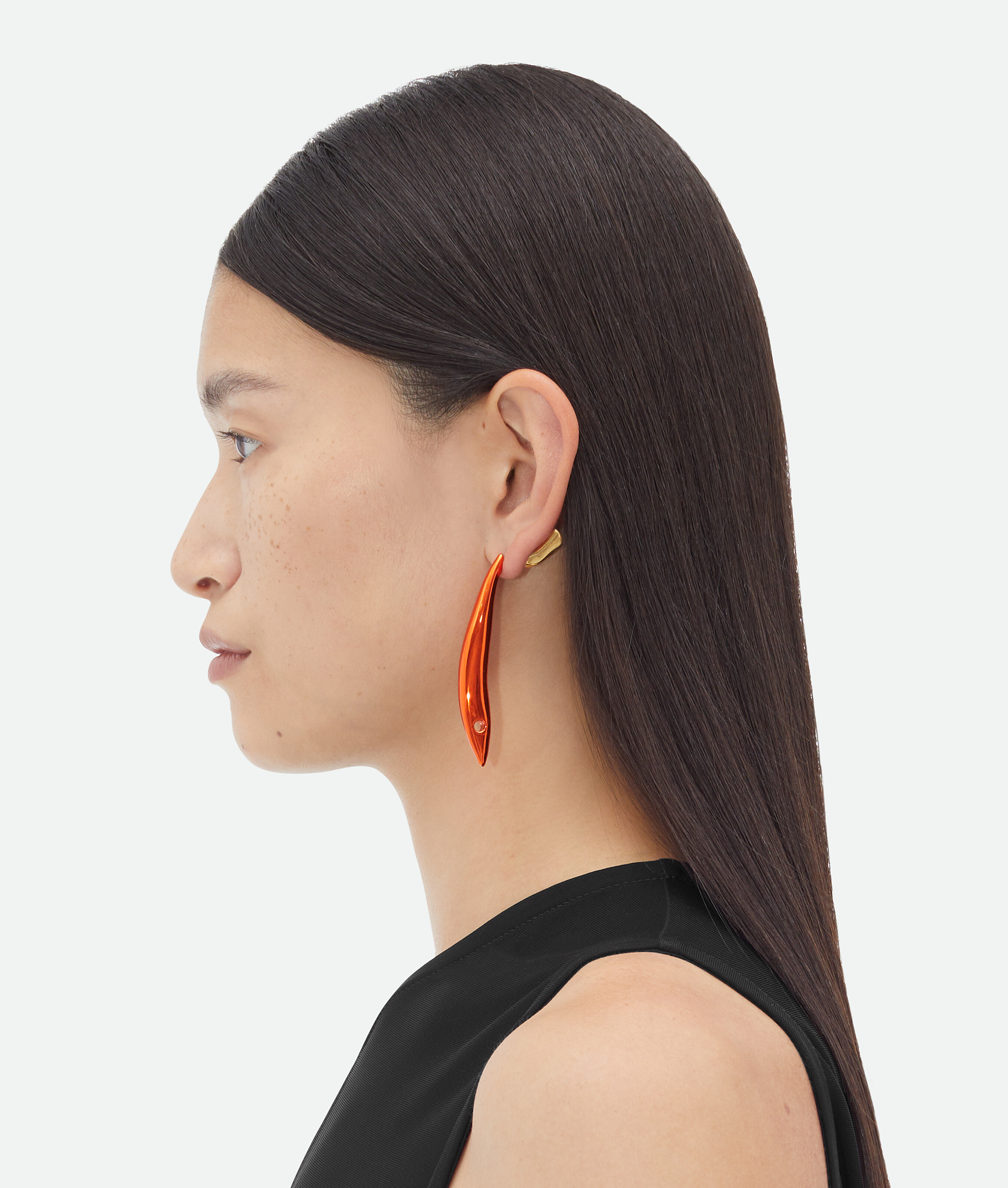 Shop Bottega Veneta Sardine Earrings In Orange