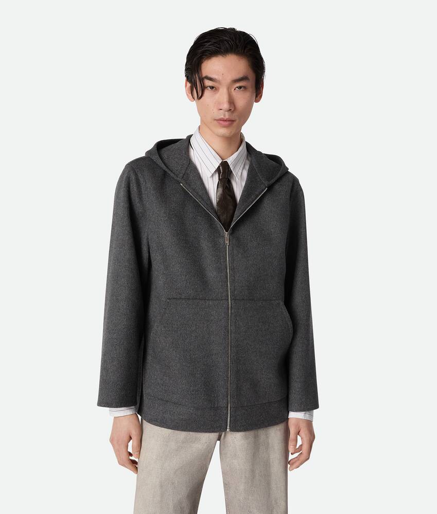 Ein größeres Bild des Produktes anzeigen 1 - Doppelseitiger Kapuzenpullover aus Wolle