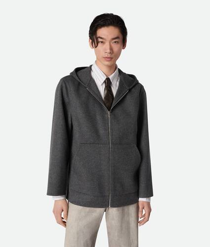 Ein größeres Bild des Produktes anzeigen 1 - Doppelseitiger Kapuzenpullover aus Wolle