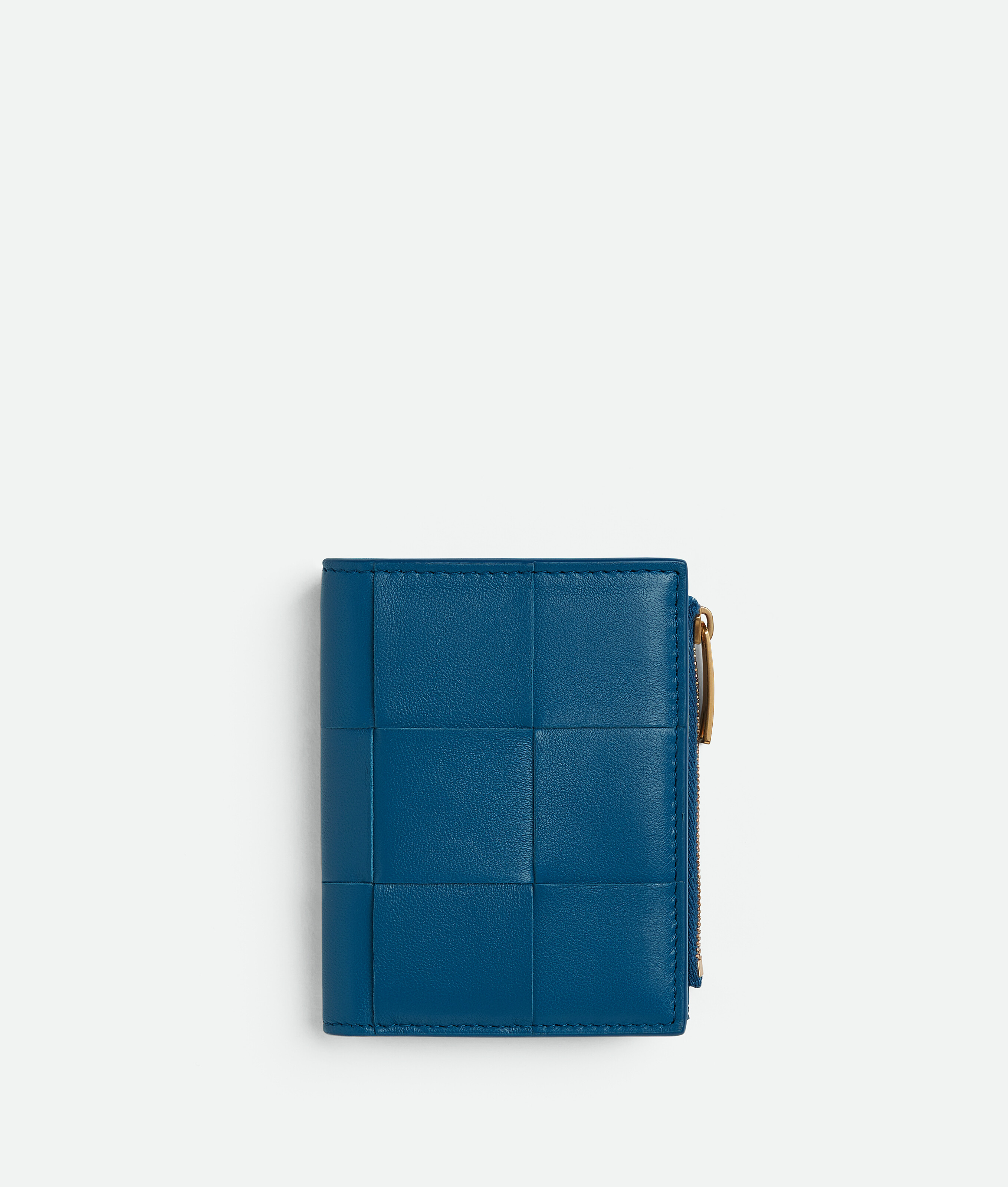 Bottega Veneta Bottega  Veneta Small Cassette Bi-fold Zip Wallet In Blue