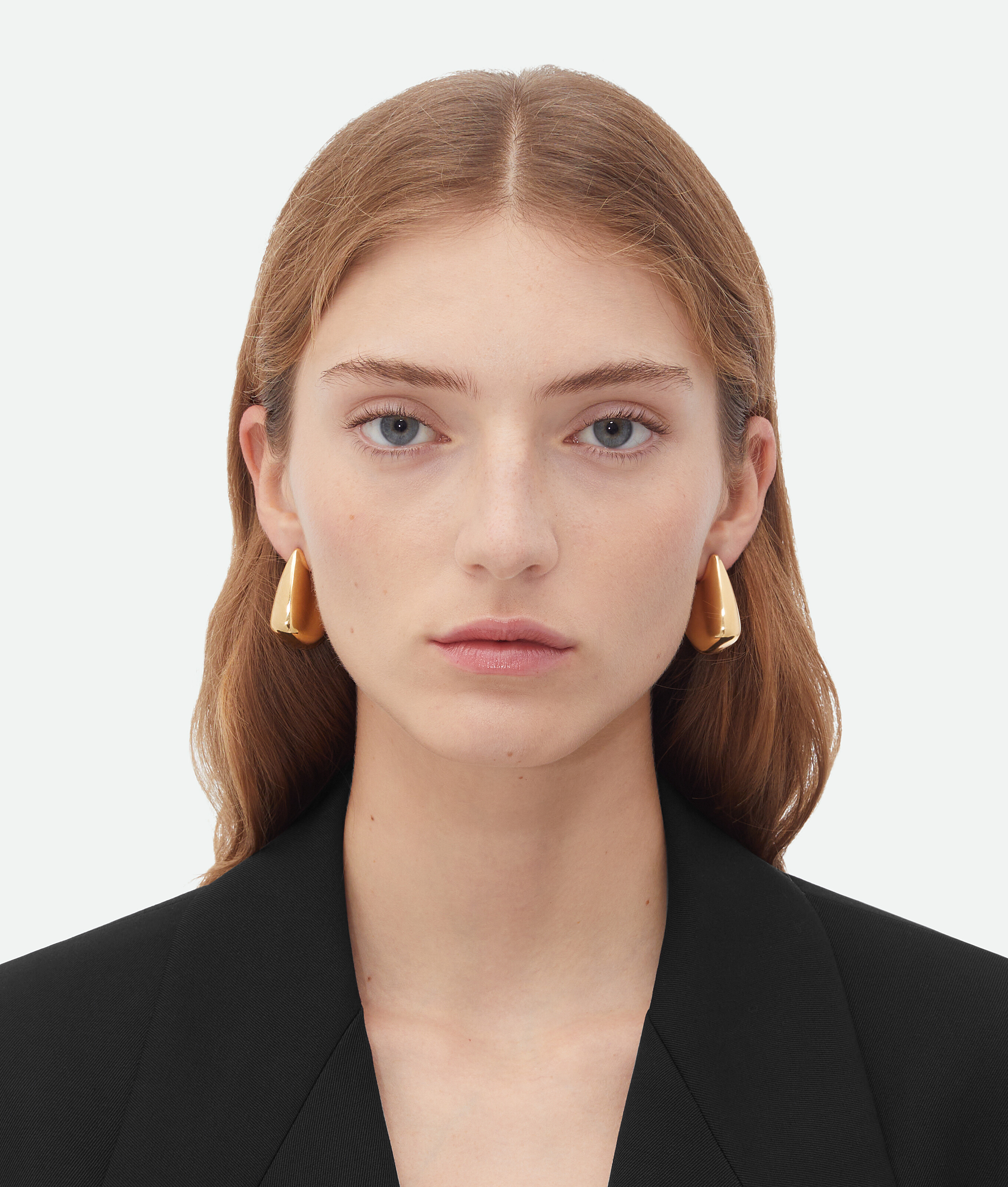 Shop Bottega Veneta Small Fin Earrings In Gold