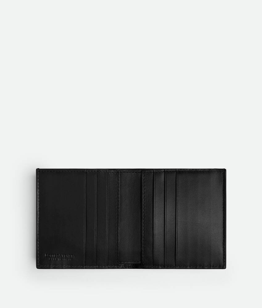 ブラックイントレチャート スリム 二つ折りウォレット| Bottega Veneta 