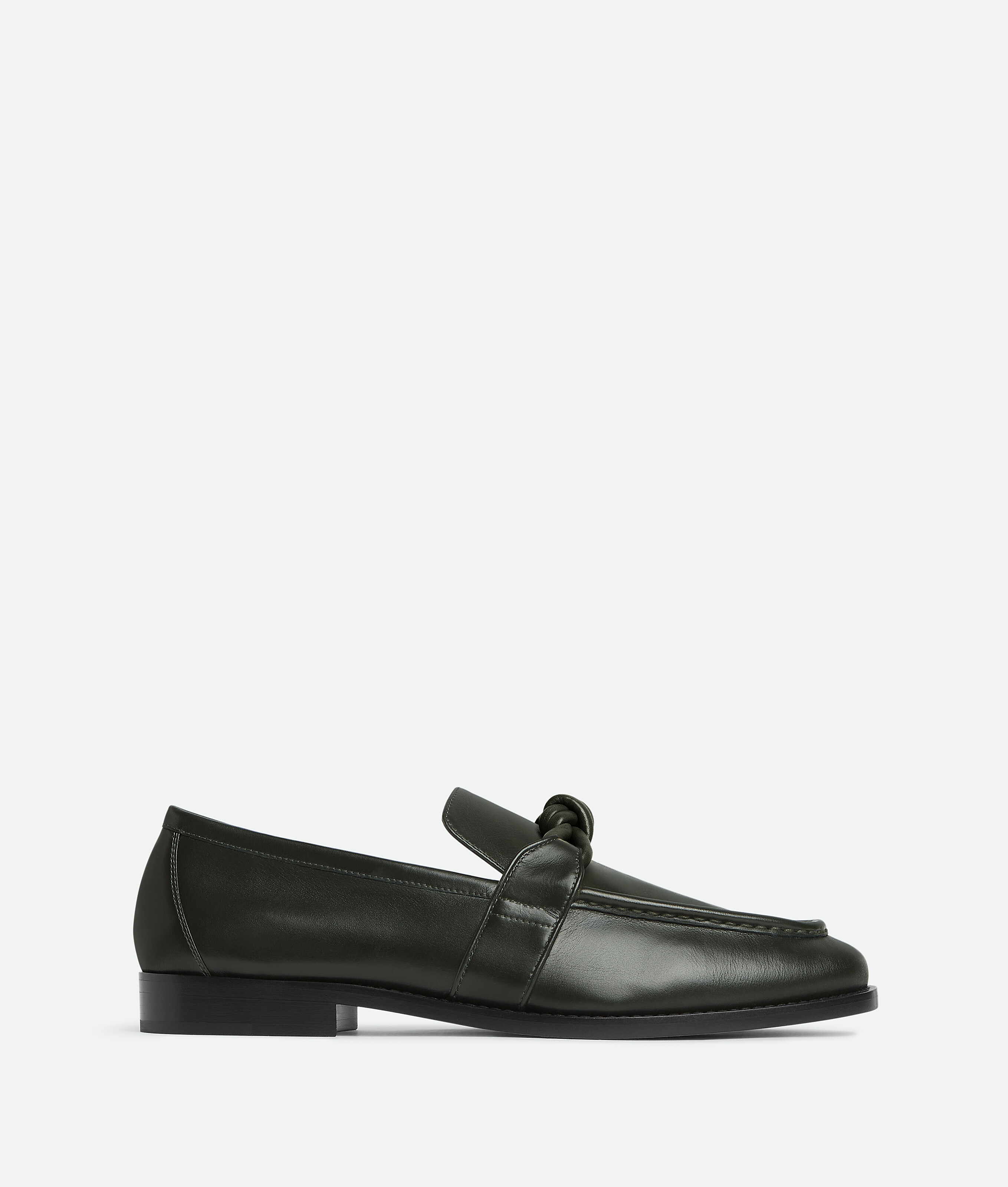 Bottega Veneta Astaire Knot Leather Loafers In Black