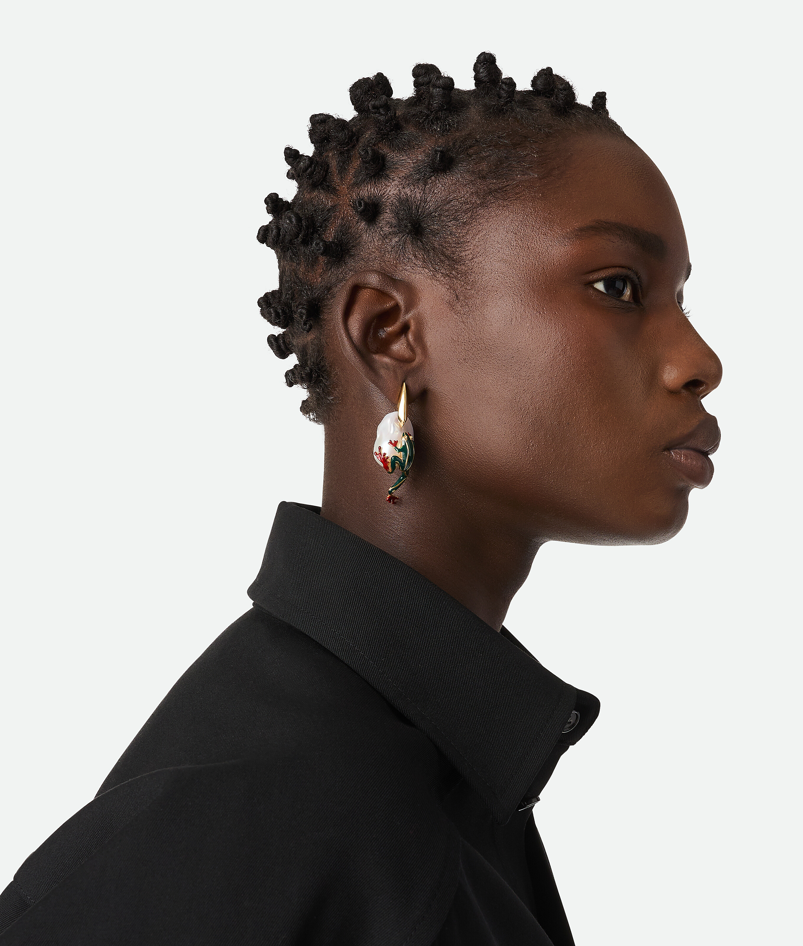 Bottega Veneta Rana Earrings - White/avocado - Woman