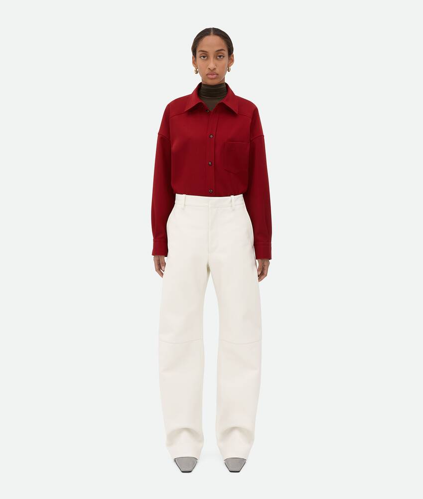 Display a large version of the product image 4 - Leather Rounded Leg Trousers