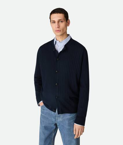Display a large version of the product image 1 - Wool Rib Cardigan