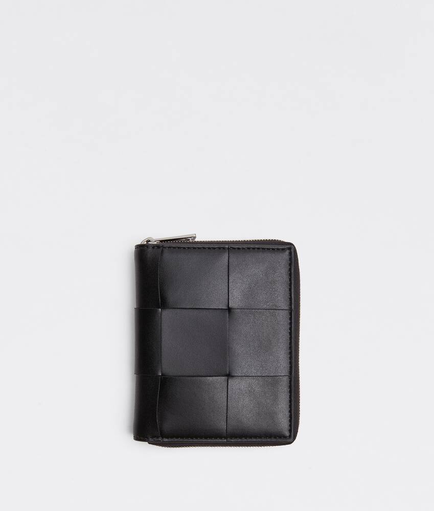 Men S Zip Around Wallet In Black Bottega Veneta Hk