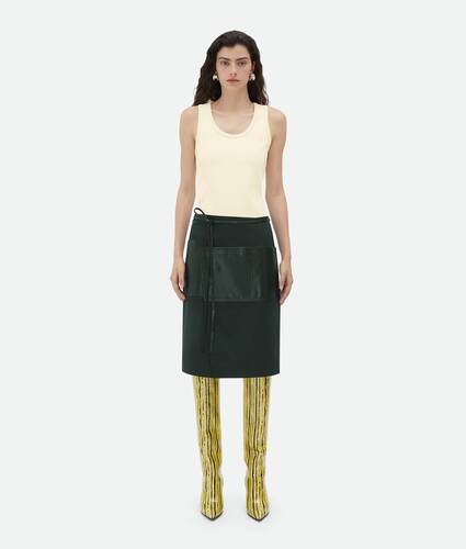 Display a large version of the product image 1 - Cotton Twill Wrapped Skirt