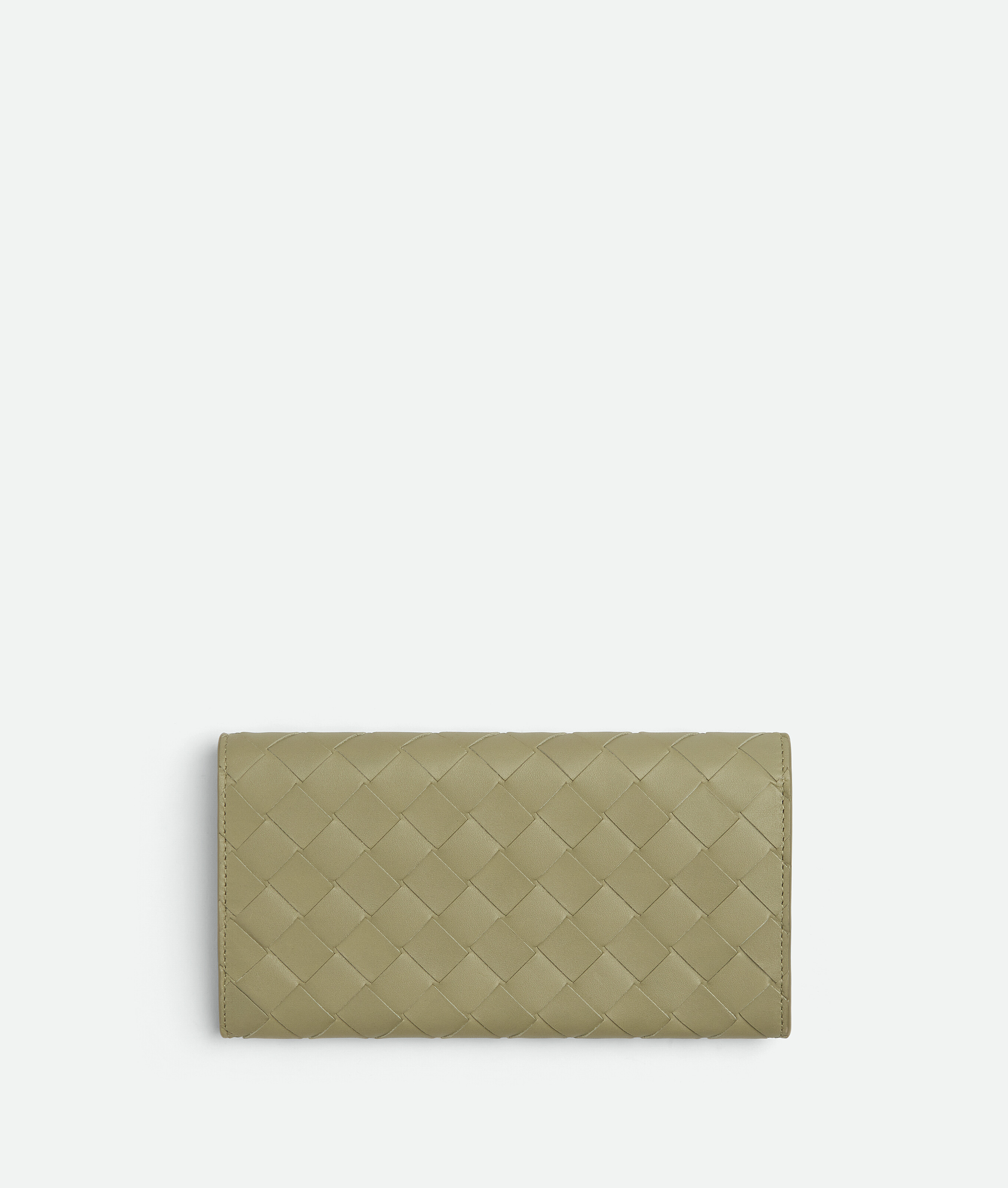 Shop Bottega Veneta Long Wallet With Coin Purse In Green