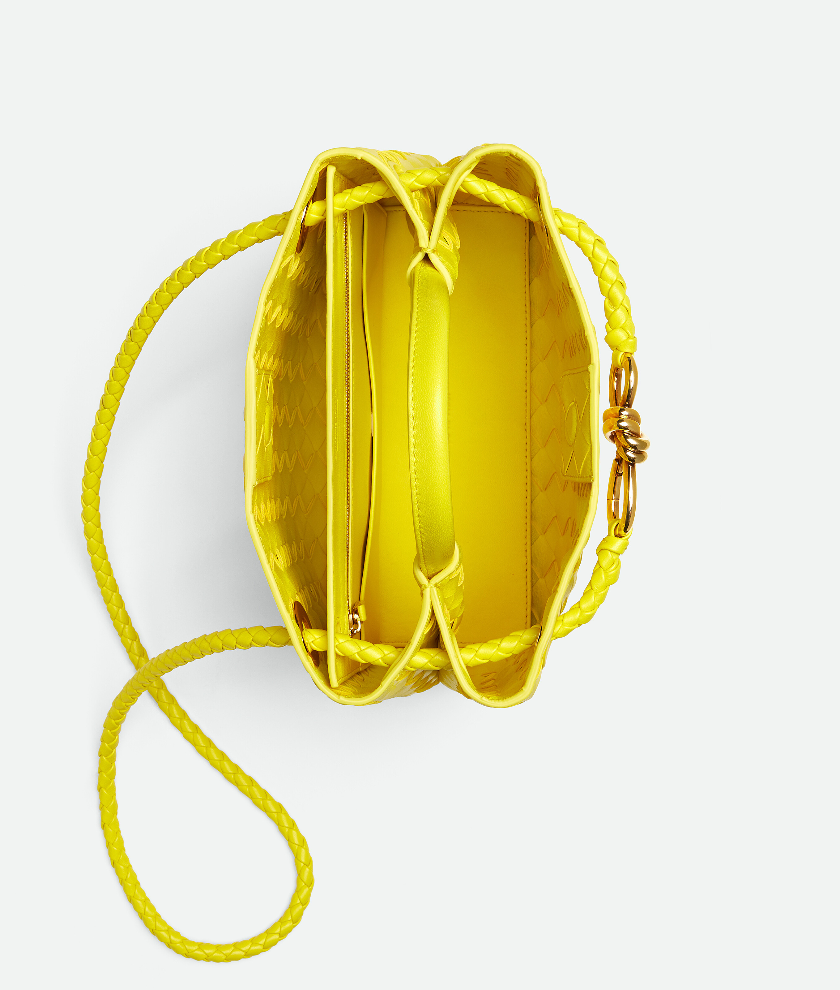 Bottega Veneta Womens Sulfur-muse B-sulfur Andiamo Small Leather Top-handle Bag In Yellow