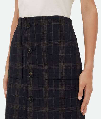 Checked Cotton Mouline Skirt