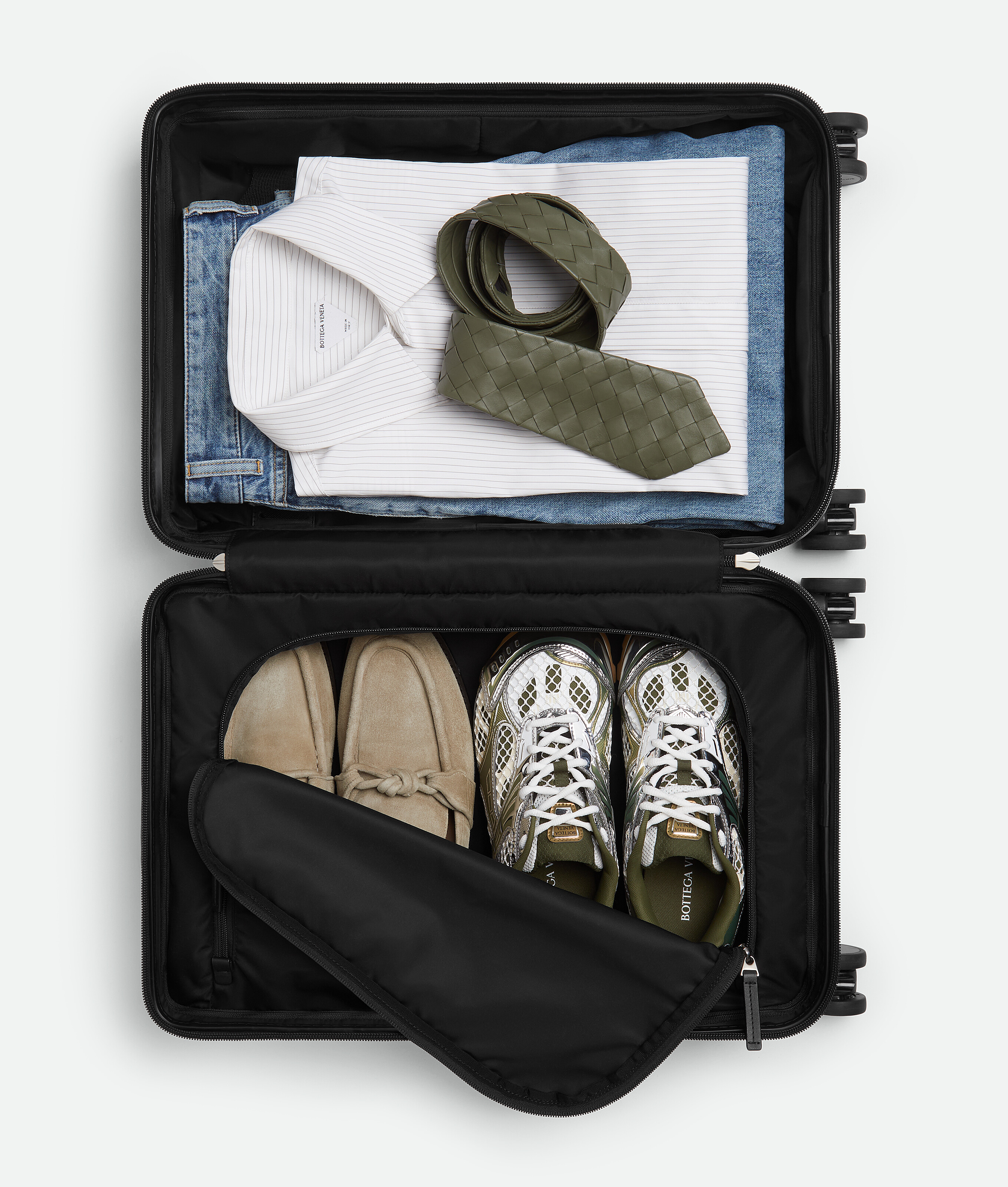Bottega Veneta Odyssey Cabin Suitcase In Black