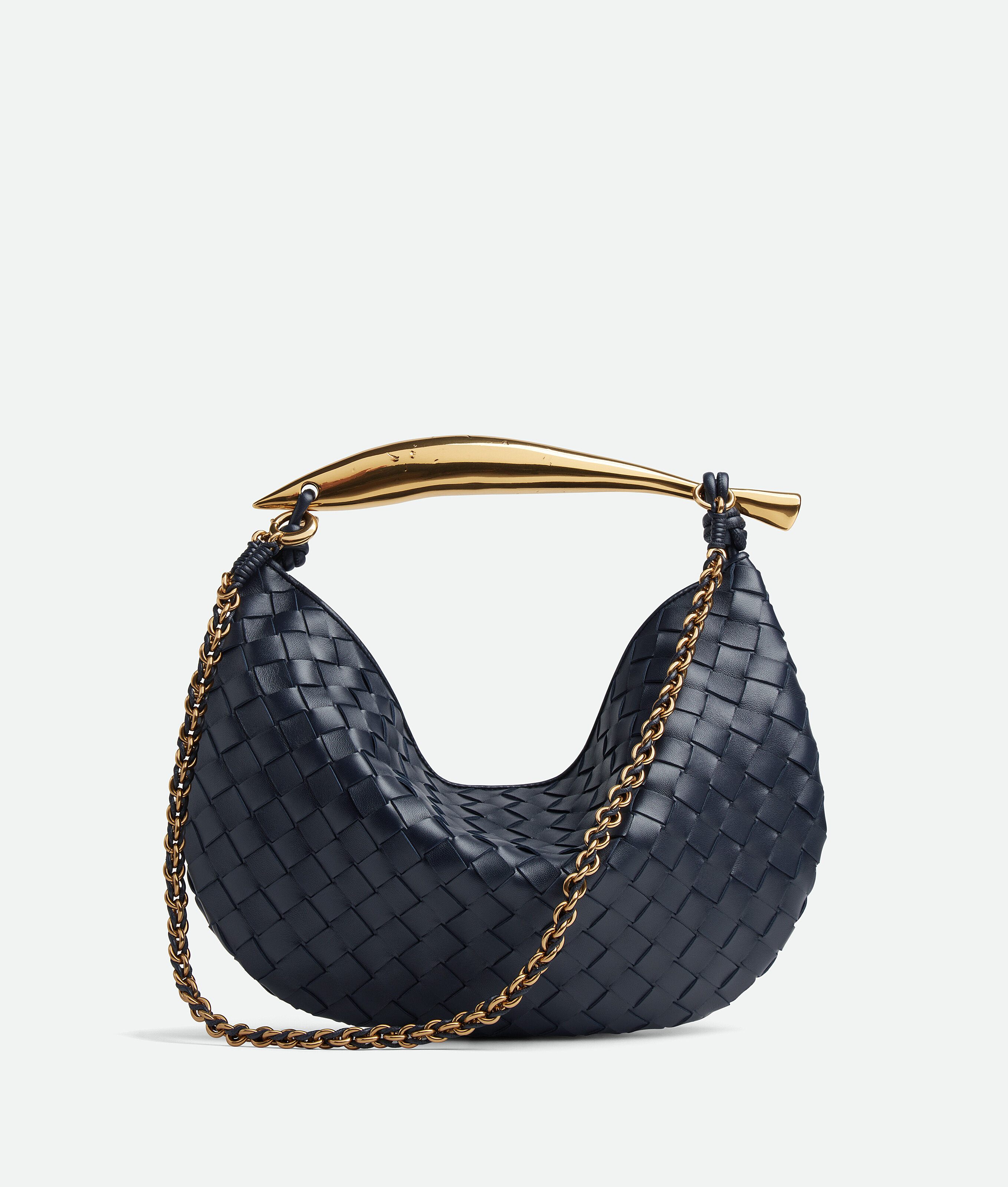 Shop Bottega Veneta Sardine With Chain In Blue