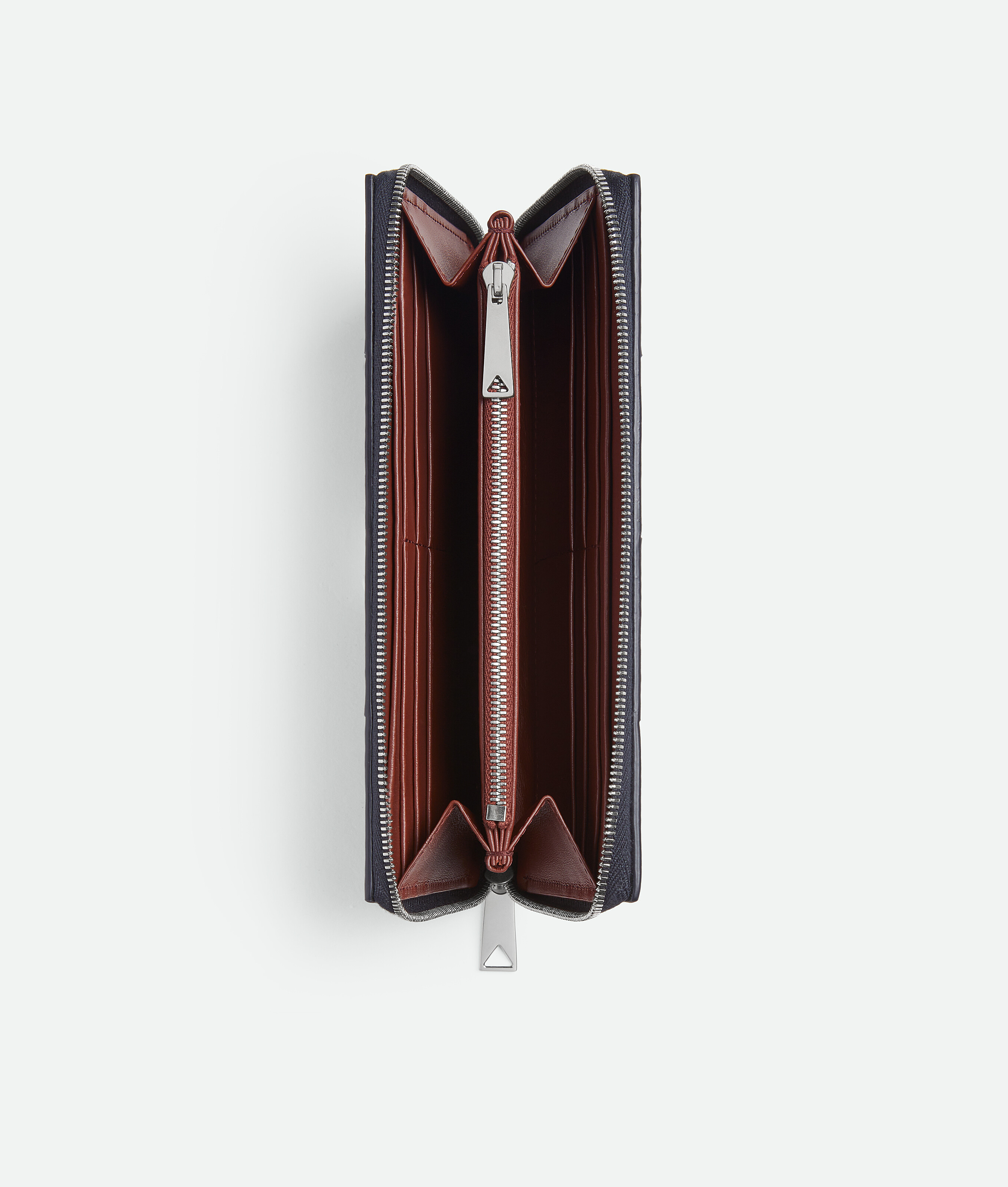 Bottega Veneta Cassette Zip Around Wallet In Space/sapele