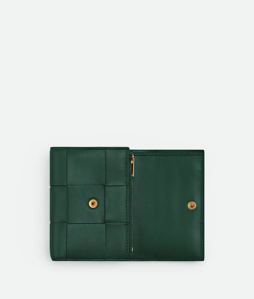 Bottega Veneta® Women's Cassette Tri-Fold Zip Wallet in Emerald Green. Shop  online now.