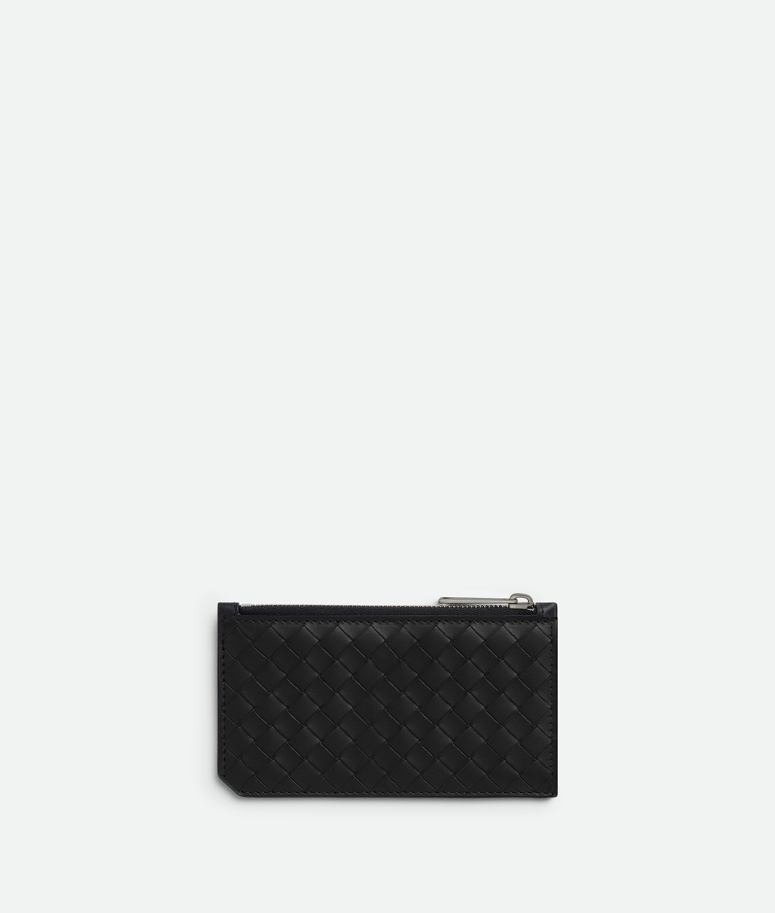 Shop Bottega Veneta Intrecciato Piccolo Zipped Card Case In Black