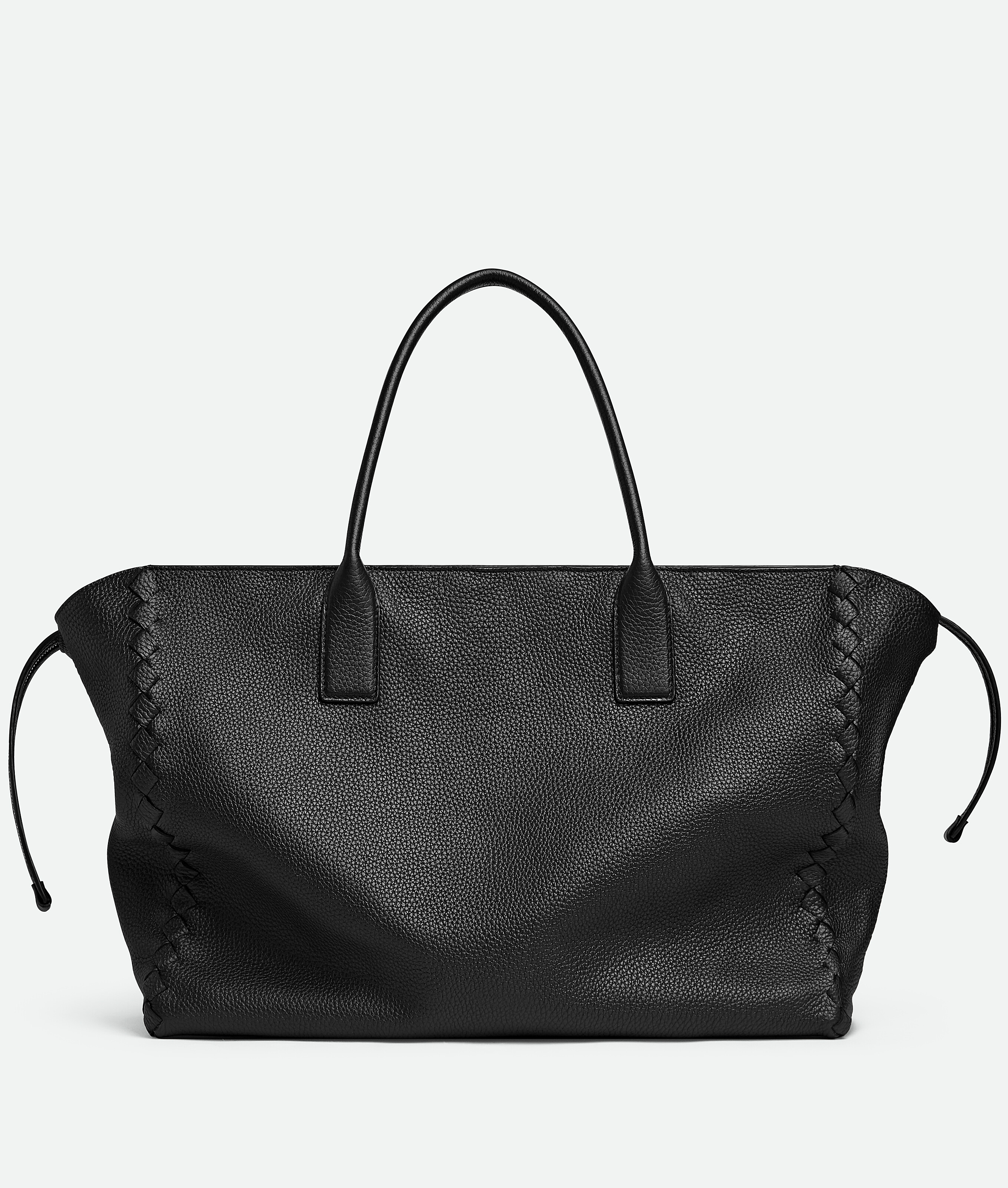 Bottega Veneta Large Zipped Cabat In Black