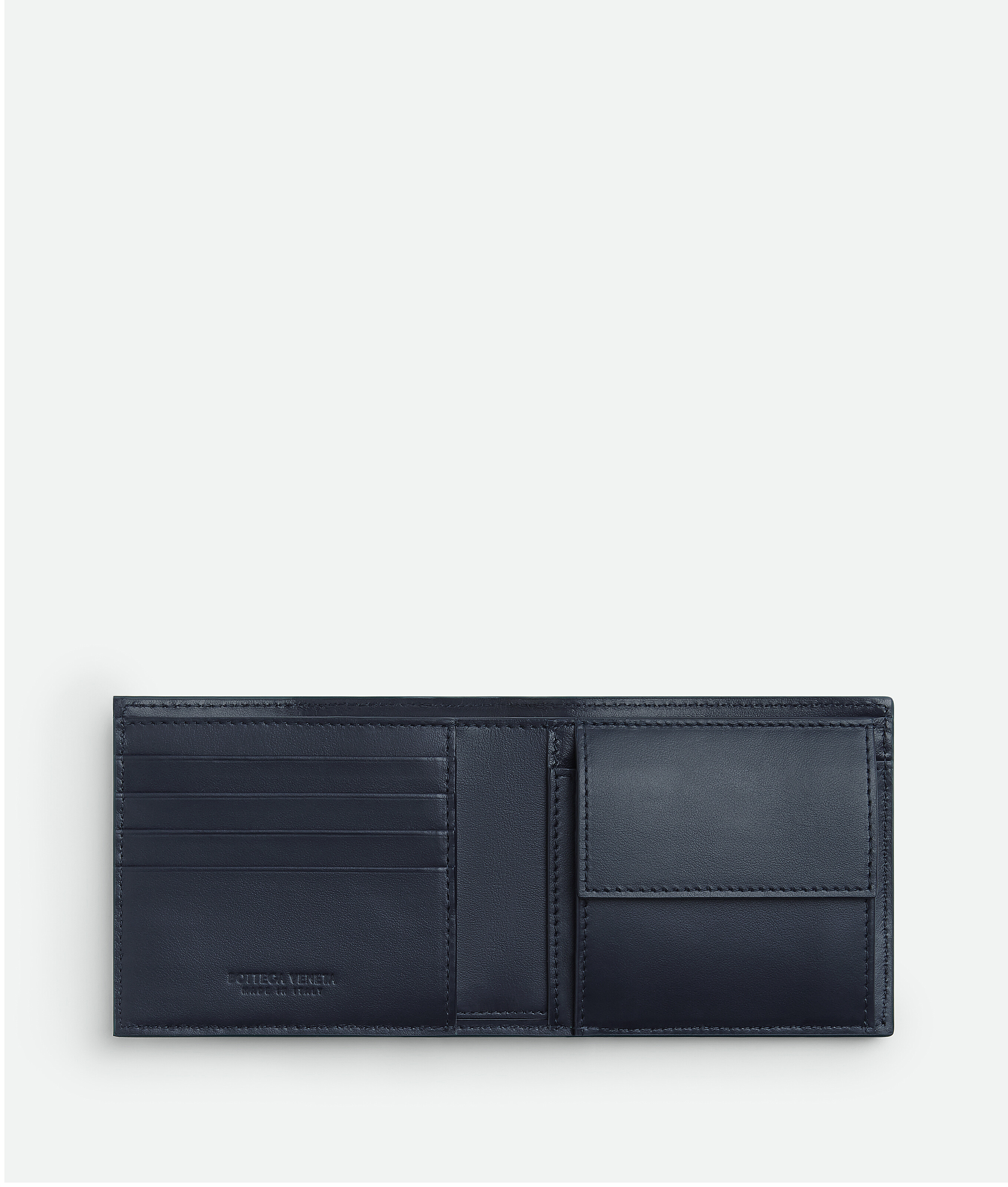 Shop Bottega Veneta Intrecciato Bi-fold Wallet With Coin Purse In Green