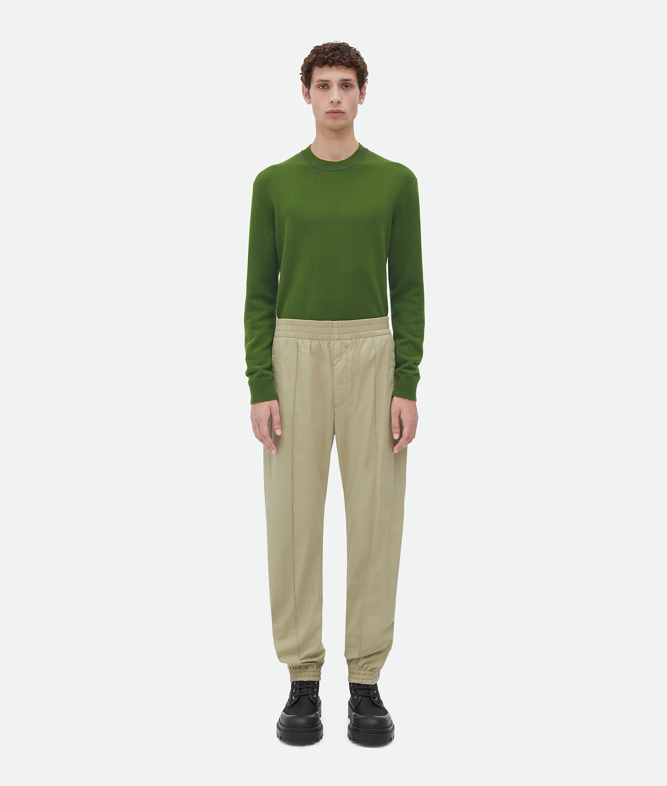 Bottega Veneta Cotton Jogger Trousers In Green