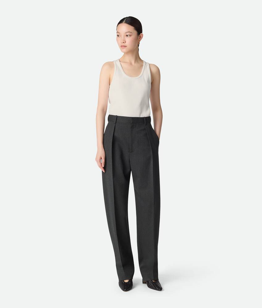 Afficher une grande image du produit 1 - Pantalon en sergé de laine moulinée