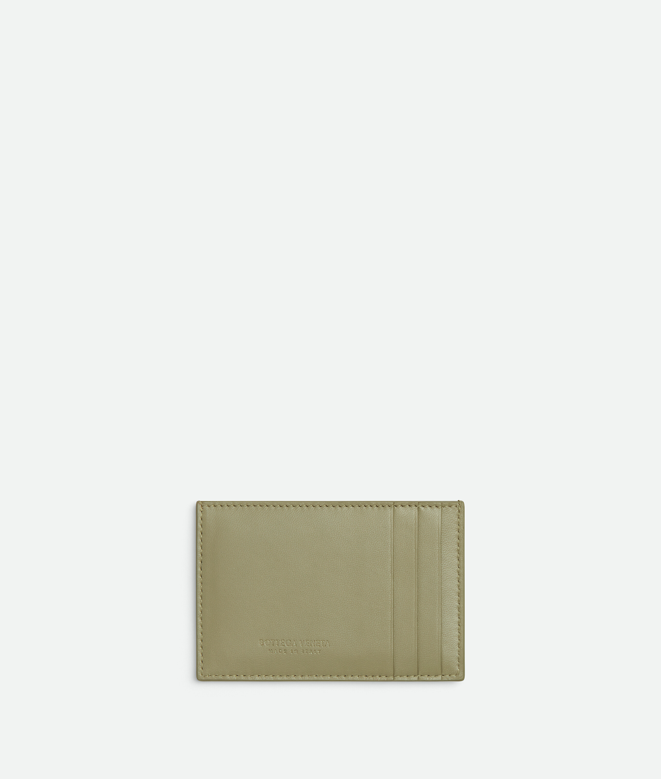 Shop Bottega Veneta Cassette Credit Card Case In Green