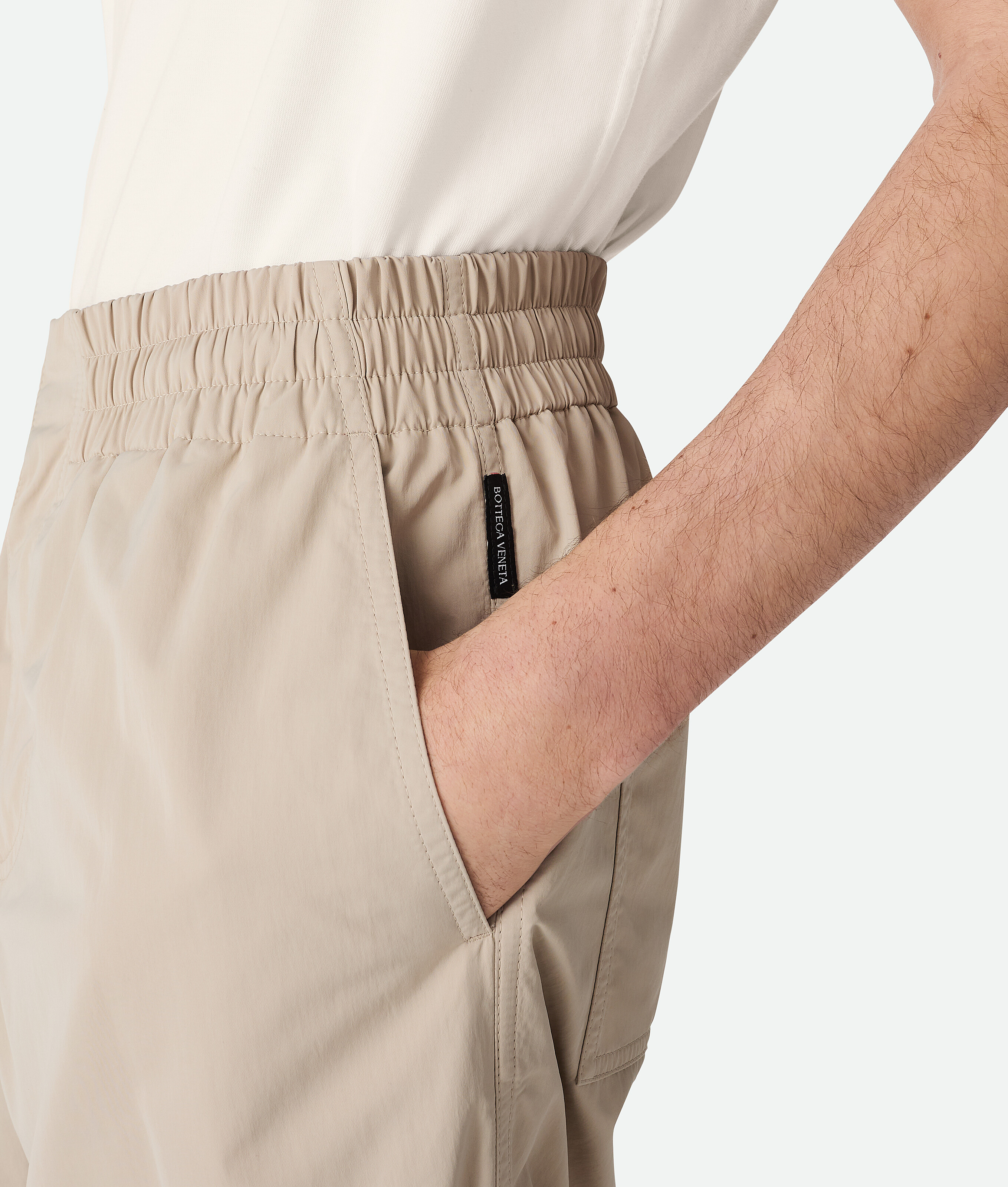 Bottega Veneta Beige Technical Nylon Pants
