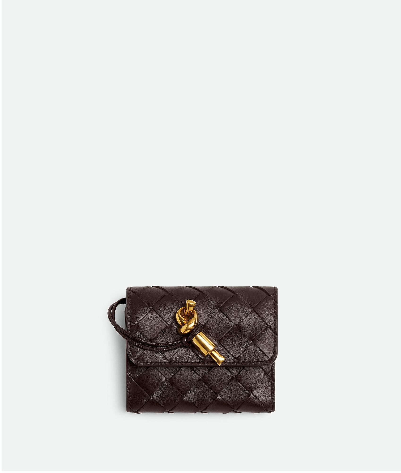 Bottega Women's Andiamo TriFold Zip Wallet in Fondant. Shop