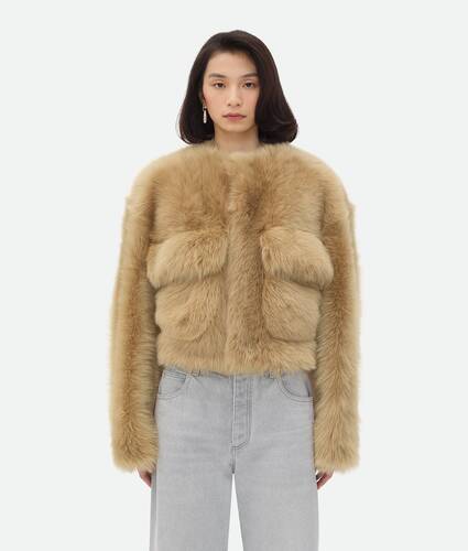 Afficher une grande image du produit 1 - Blouson Cropped en shearling Toscana