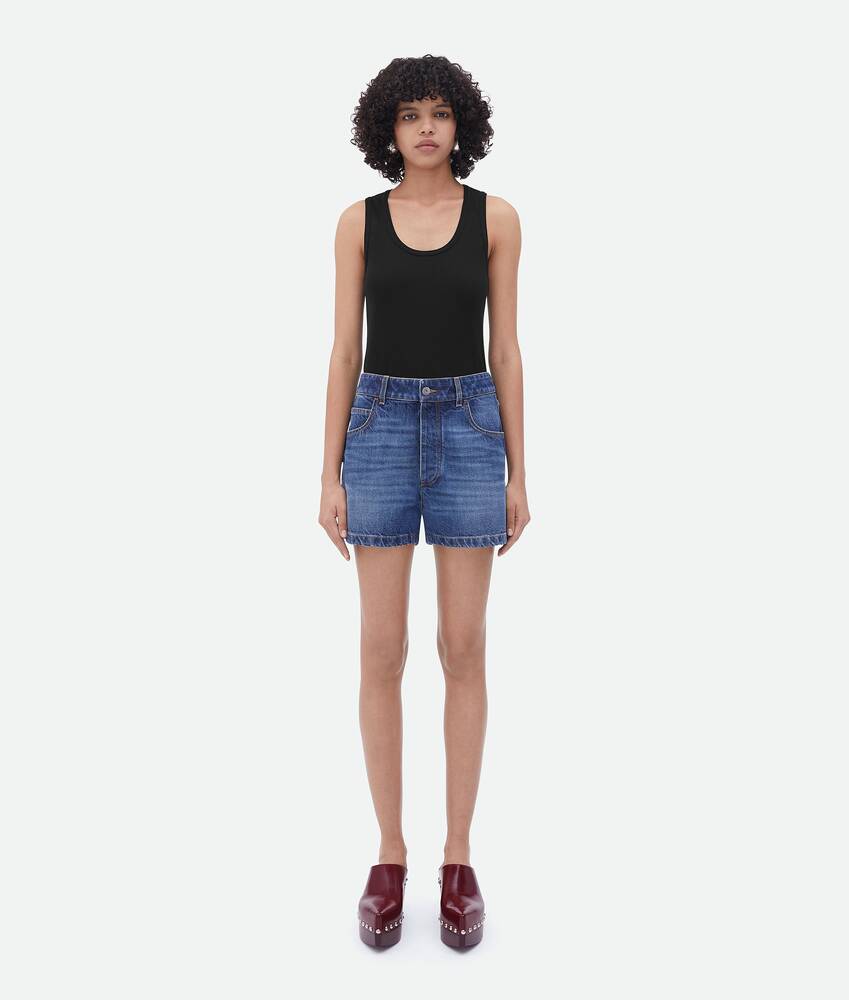Display a large version of the product image 1 - Medium Washed Denim Shorts