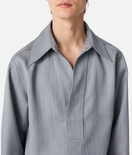 Wool Subtle Chevron Shirt