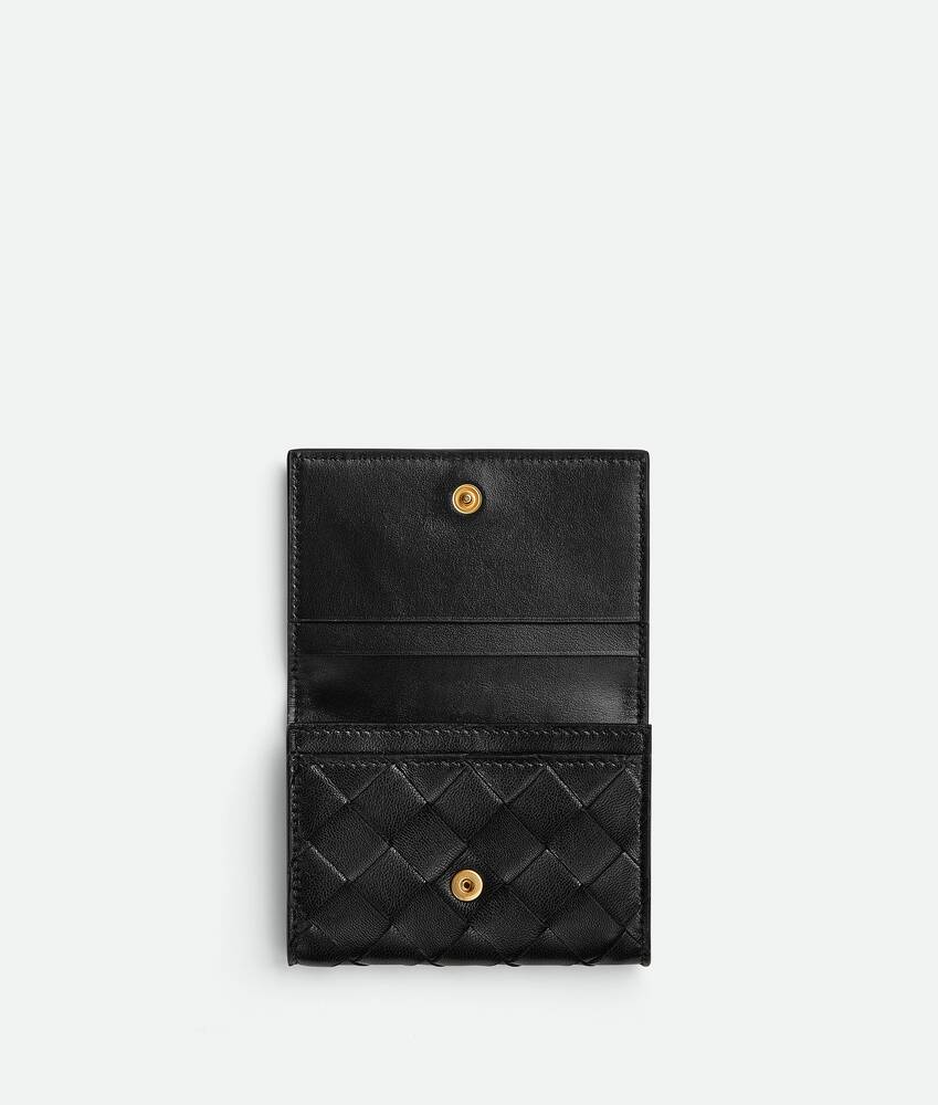 ブラック二つ折りカードケース| Bottega Veneta® 日本