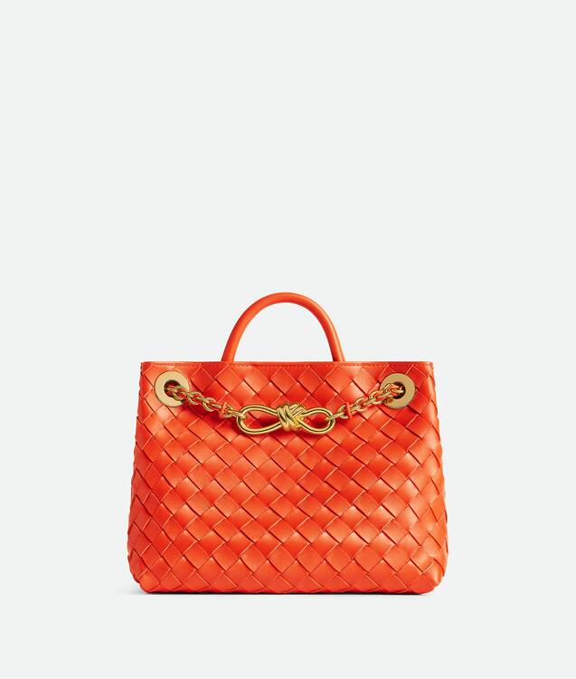 Bottega Veneta® Women's Small Andiamo With Chain in Orange. Shop online ...