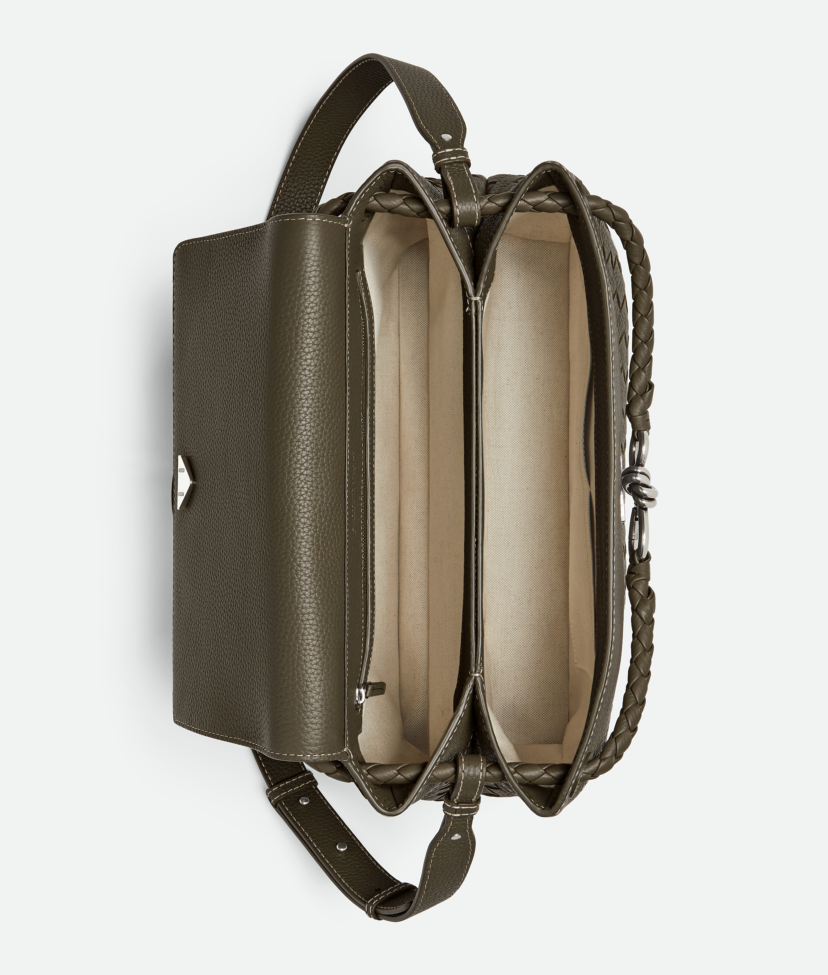 Bottega Veneta Leather Andiamo Messenger Bag
