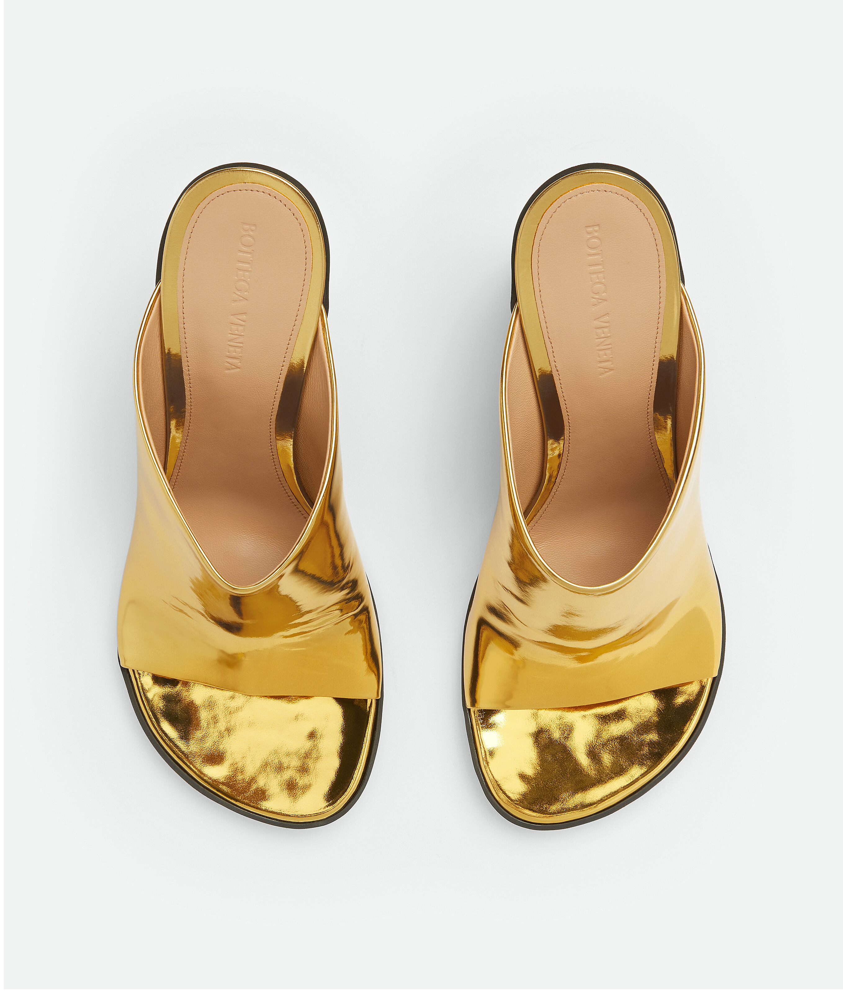 Shop Bottega Veneta Atomic Mule In Gold