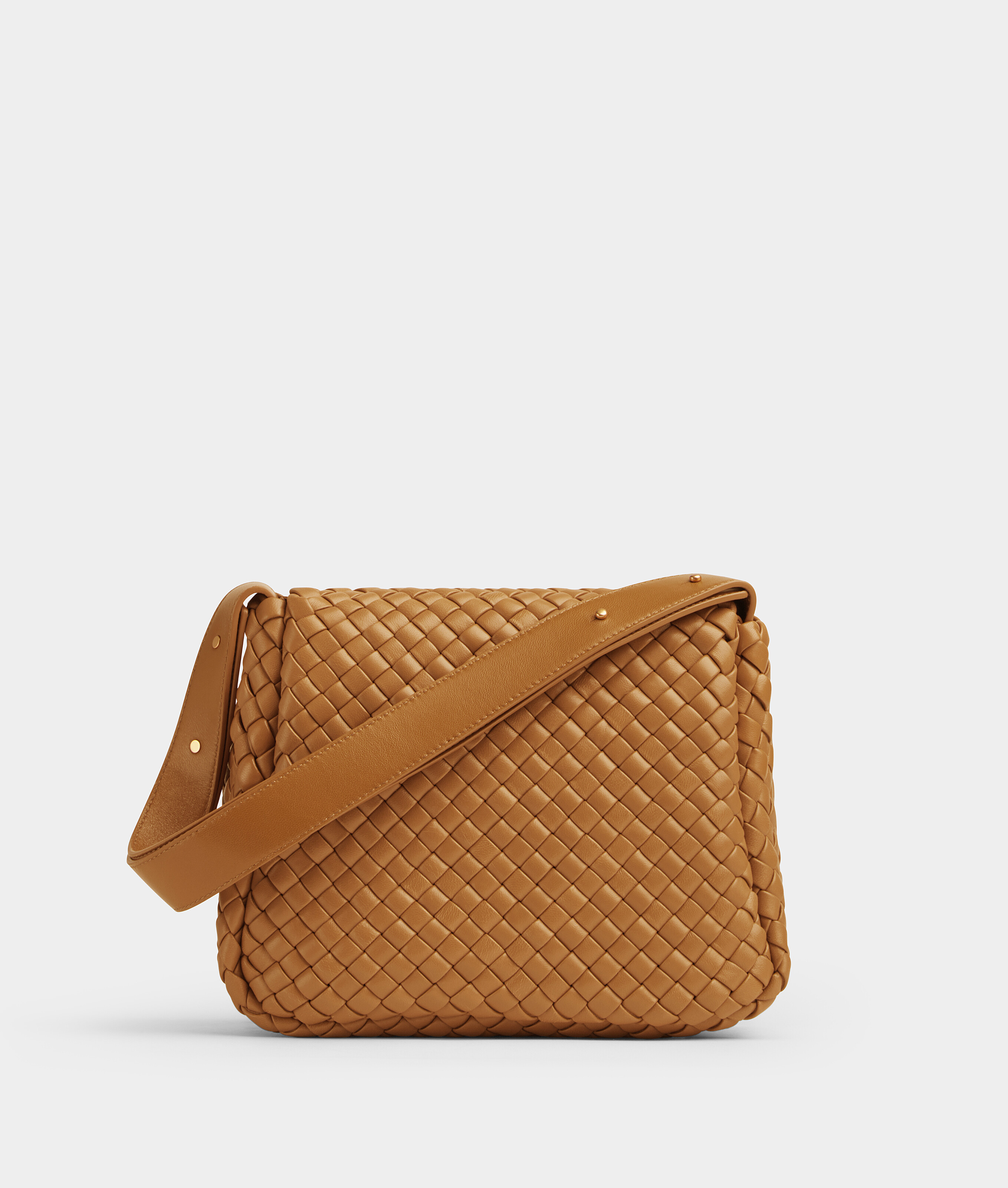 Shop Bottega Veneta Small Cobble Shoulder Bag In Braun