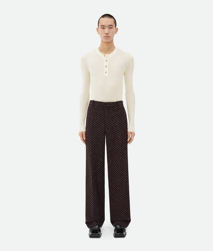 Display a large version of the product image 1 - Diagonal Boucle Pinstripe Trousers