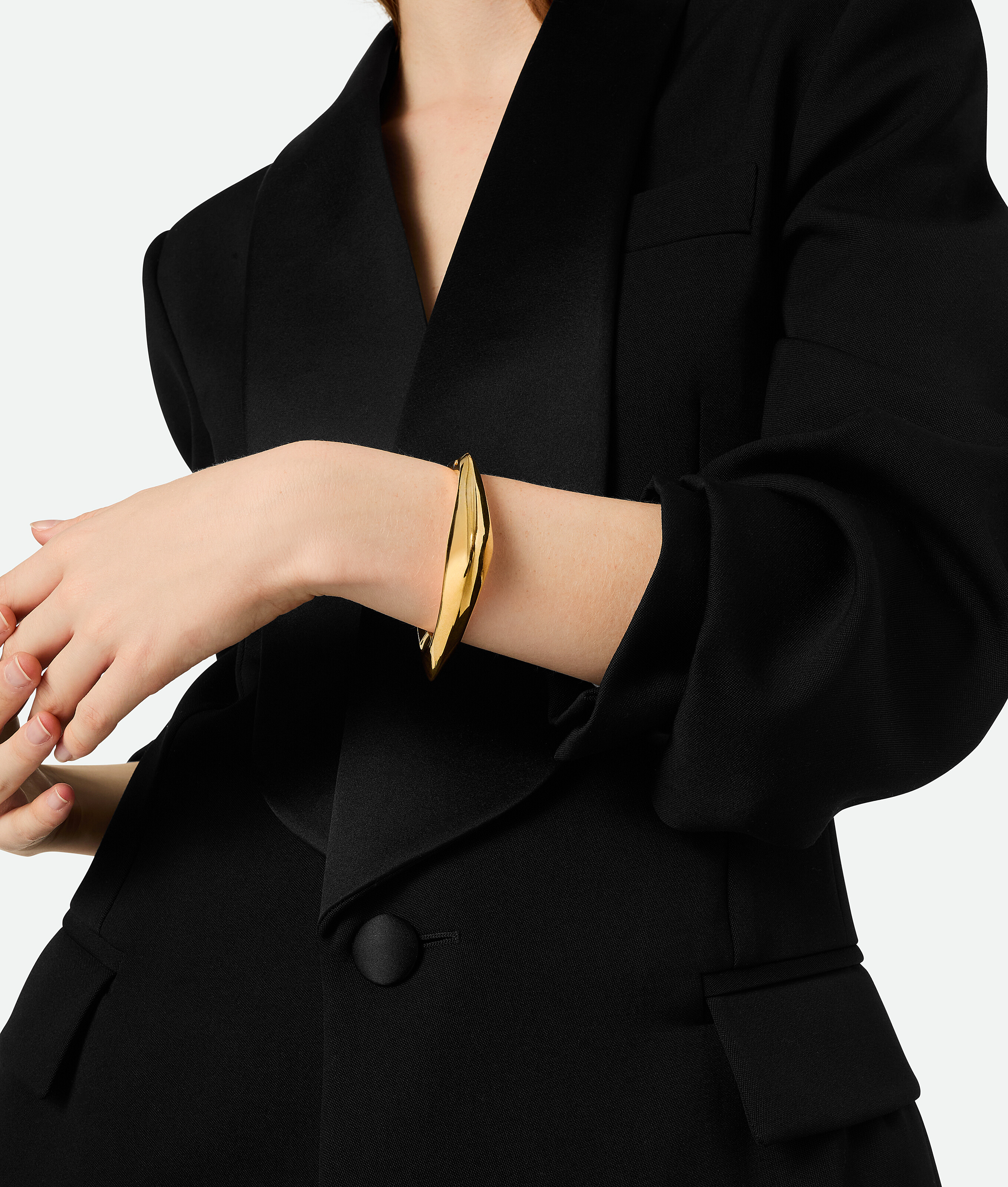 Bottega Veneta Fin Bracelet - Yellow Gold - Woman - L