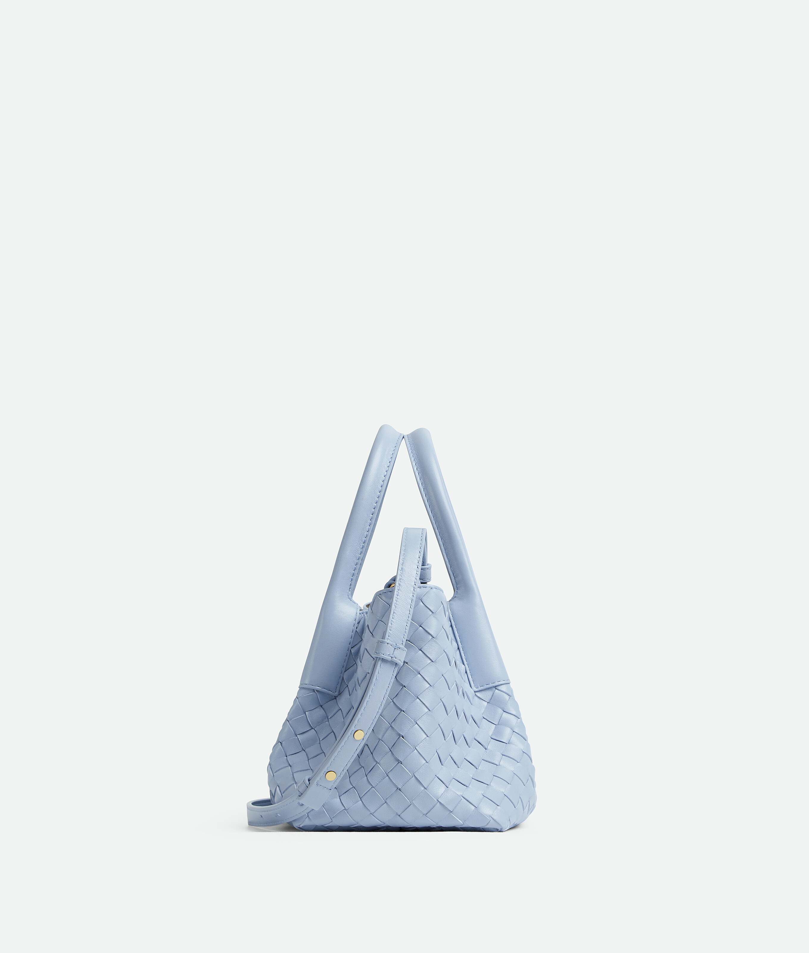Bottega Veneta Small Leather Intrecciato Pinacoteca Tote Bag In Sky Blue