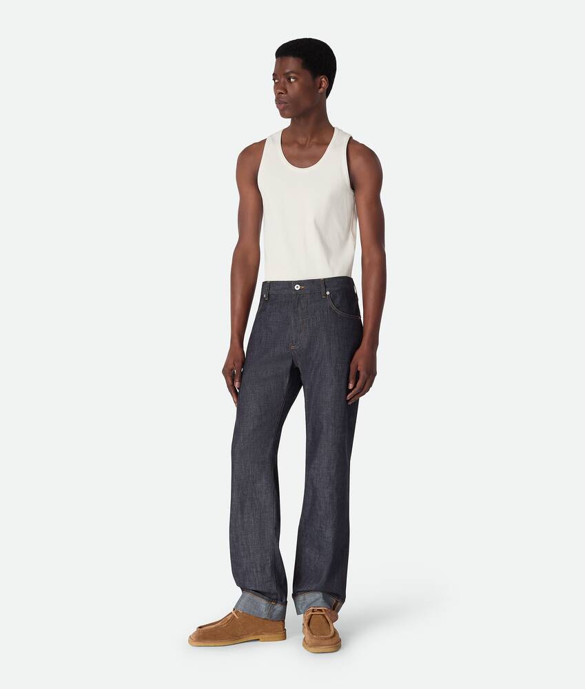 Display a large version of the product image 1 - Rinsed Indigo Wide Leg Jeans