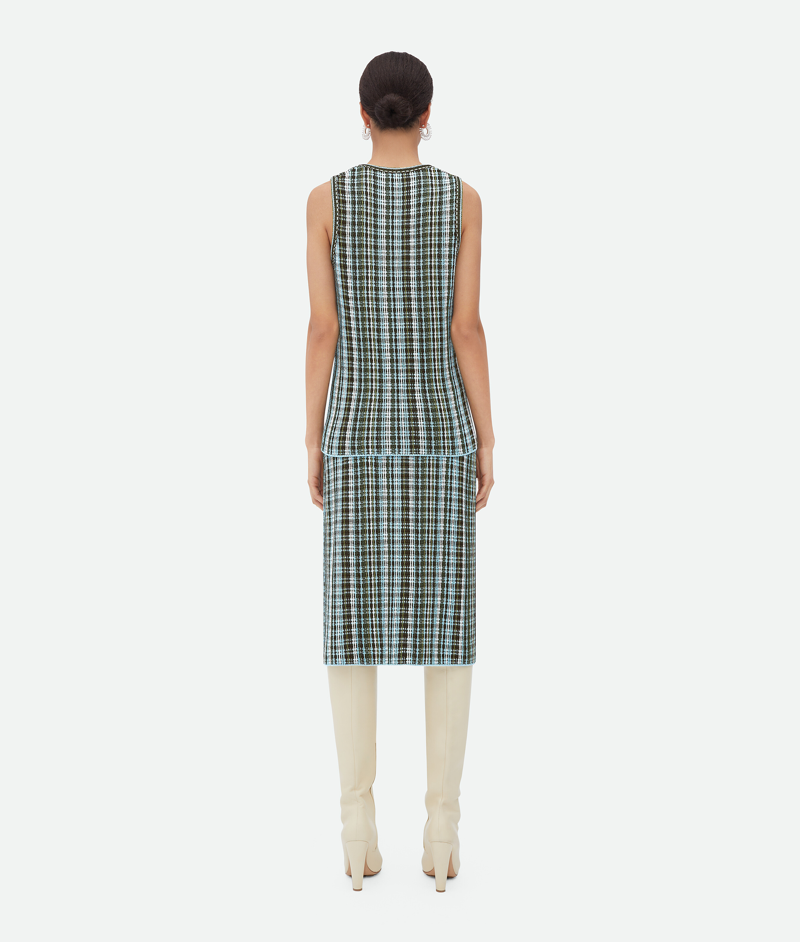 Bottega Veneta Cotton Viscose Check Top In Multicolor