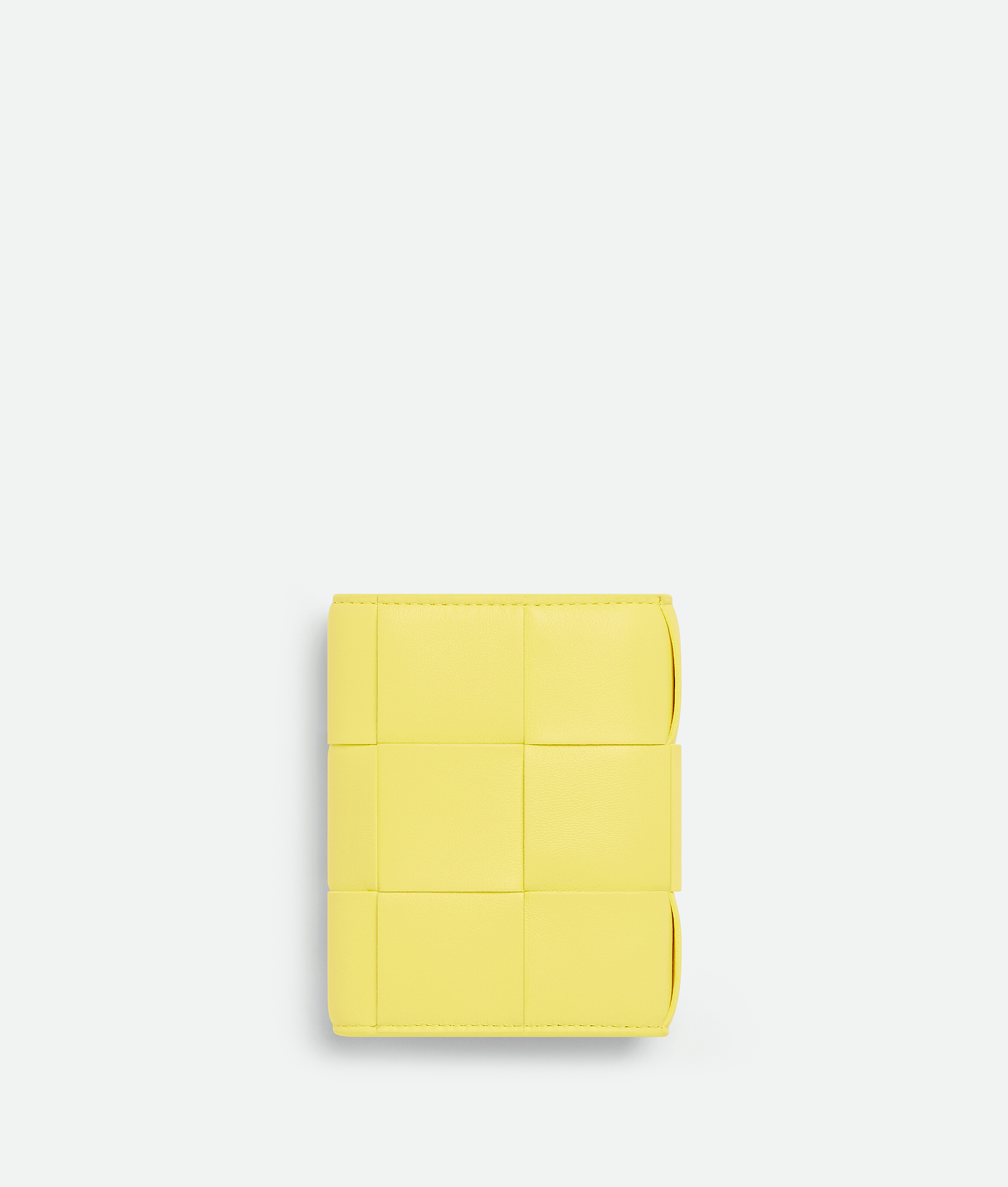 Shop Bottega Veneta Cassette Tri-fold Zip Wallet In Yellow