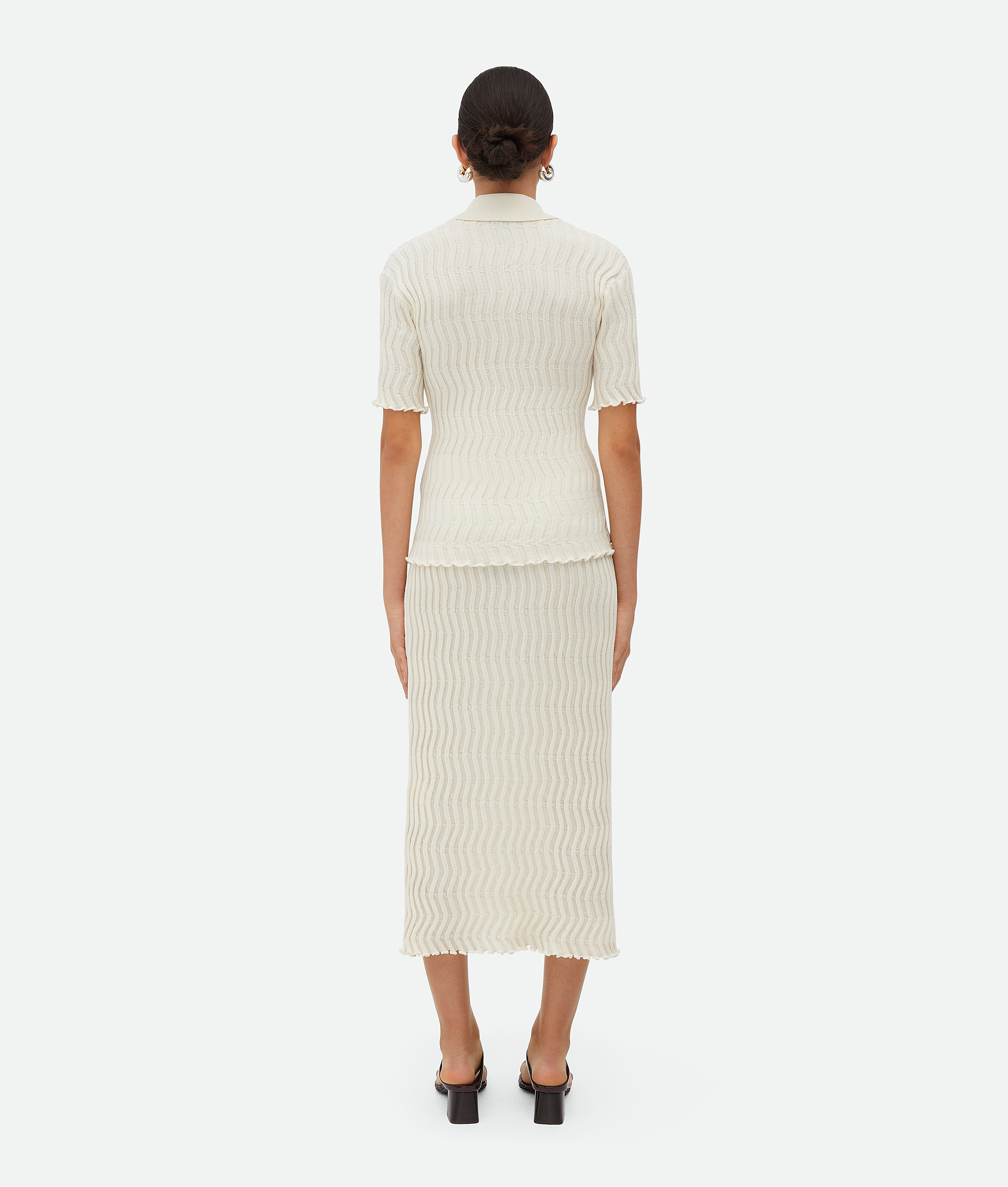 Bottega Veneta Gerippter Wollrock In String