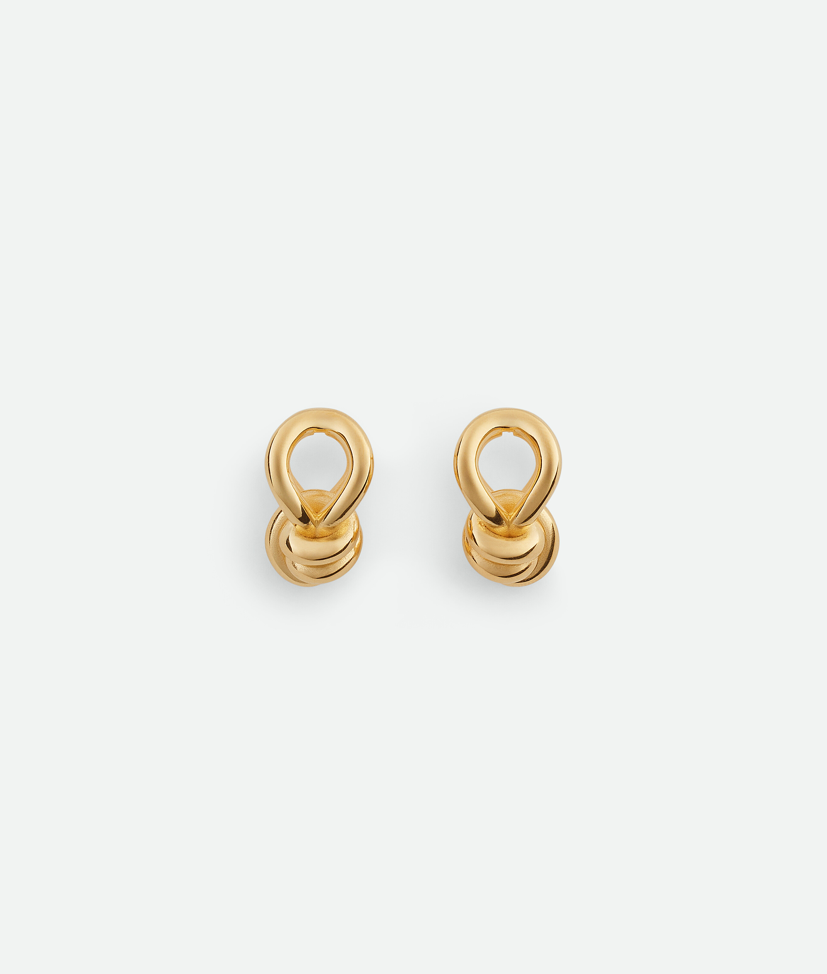 Bottega Veneta Knot Hoop Ohrringe In Yellow Gold