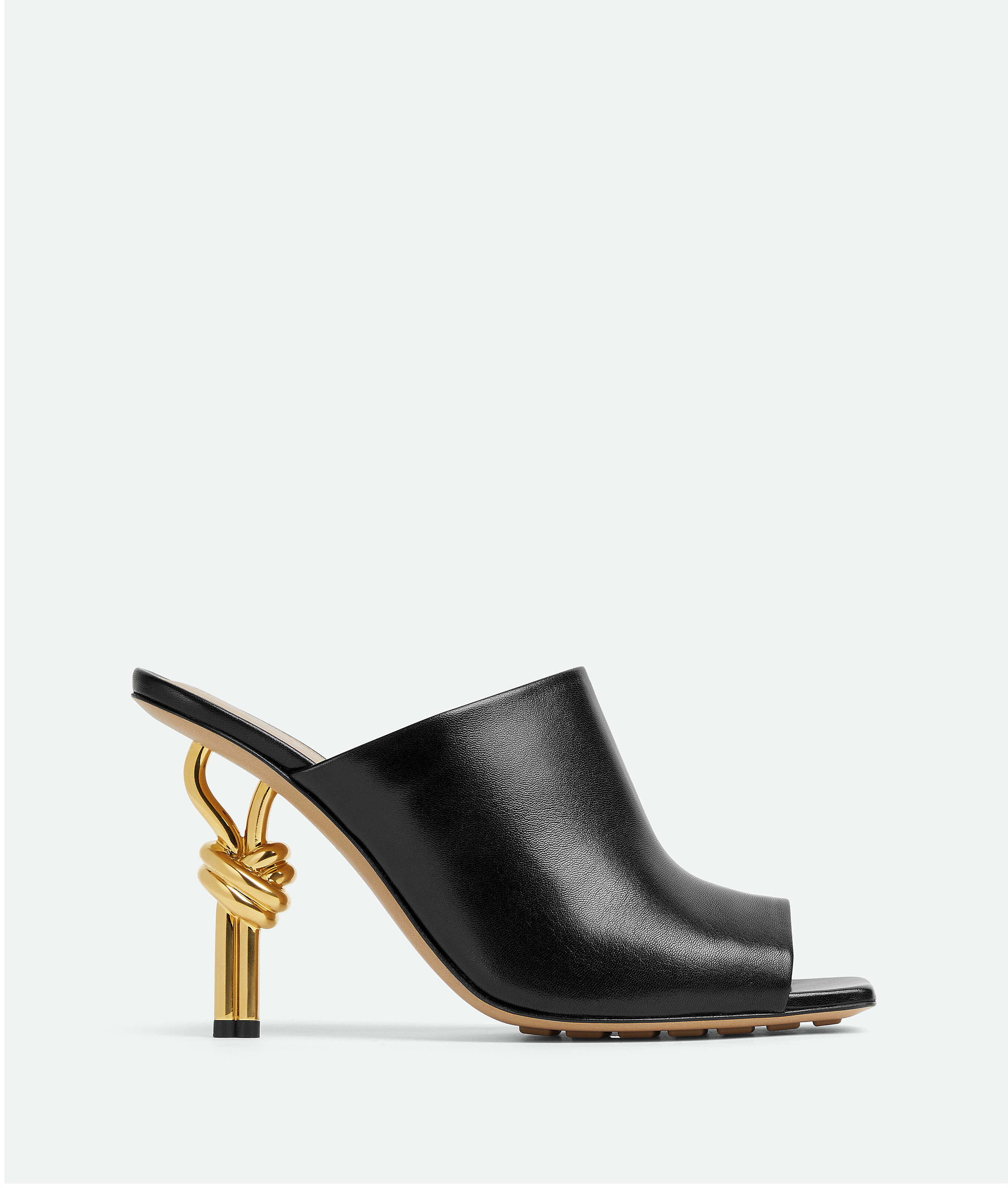 Bottega Veneta Knot Leather Mules In Black