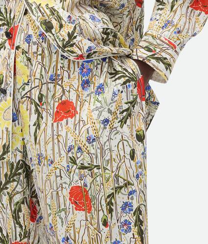 Conjunto de Pijama em Seda e Viscose Flower