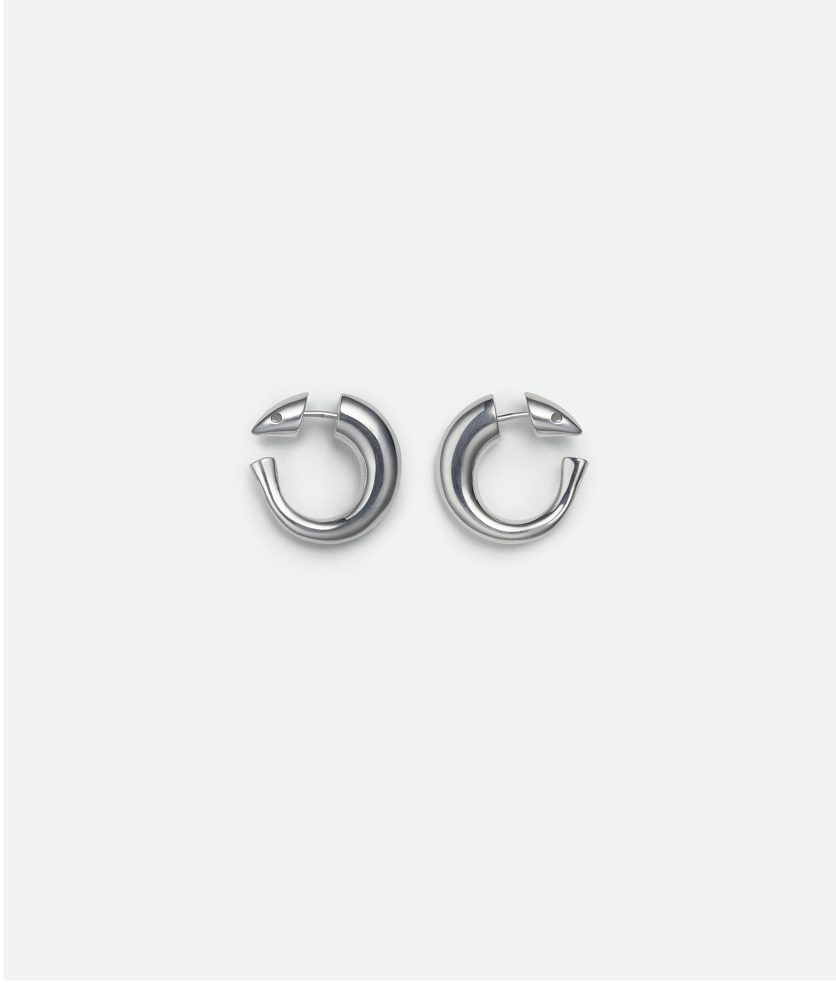 Bottega Veneta Sardine Hoop Earrings In Silver