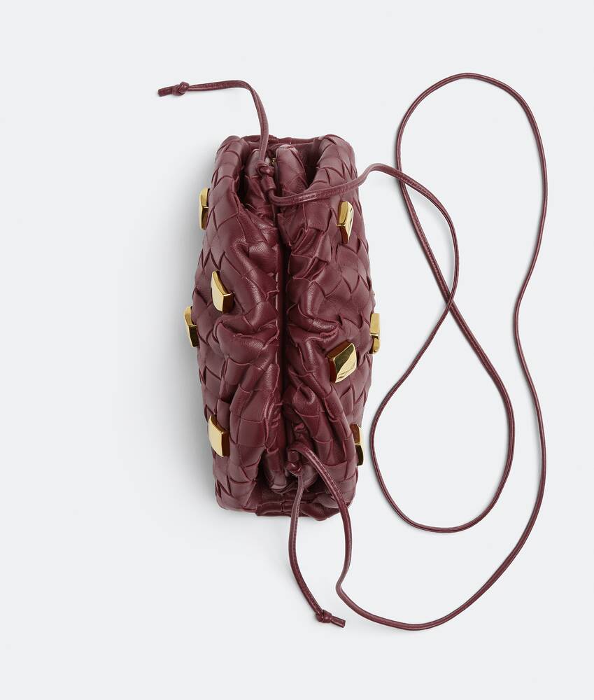 Bottega Veneta Mini Pouch Shoulder Bag in Burgundy