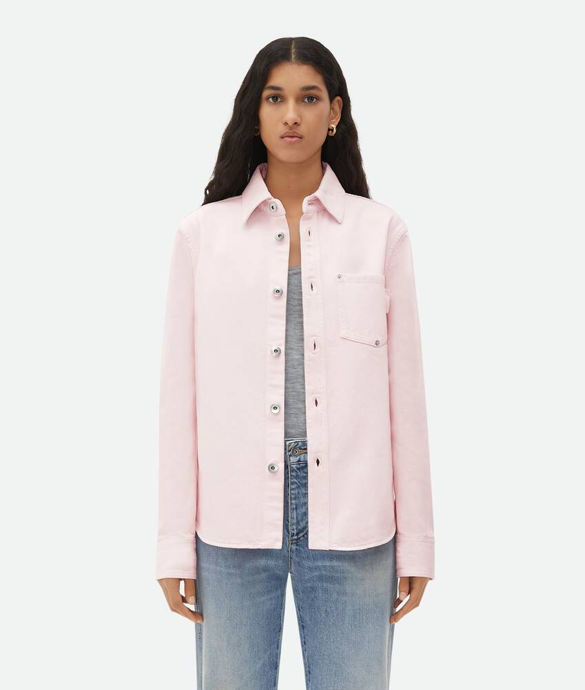 Ein größeres Bild des Produktes anzeigen 1 - Rosa Gewaschenes Jeanshemd